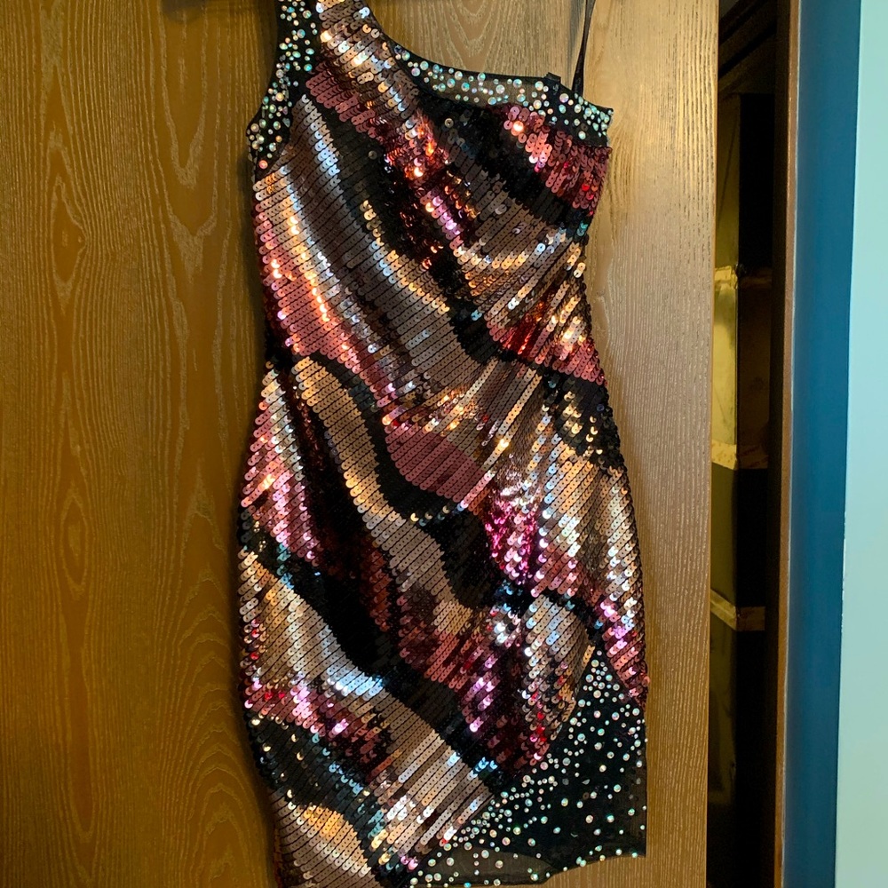 Multi-colored Sequin Dress